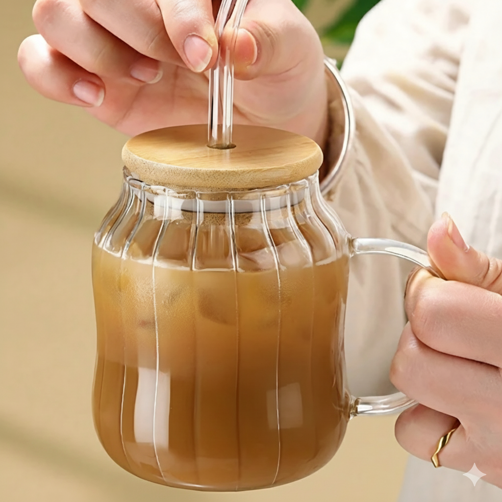 The Ribbed Glass Jar