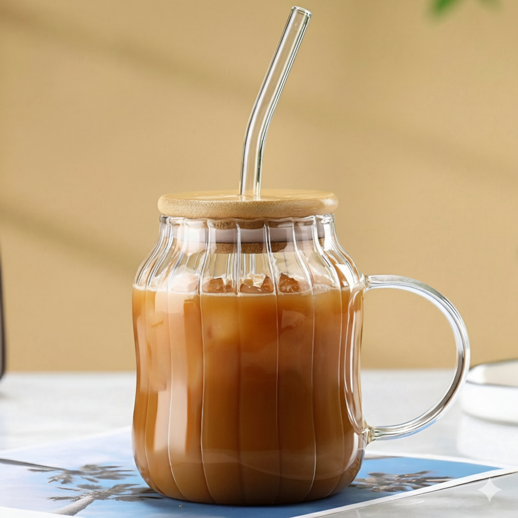 The Ribbed Glass Jar