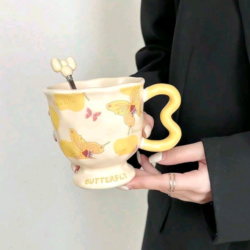 Butterfly Mug - Yellow