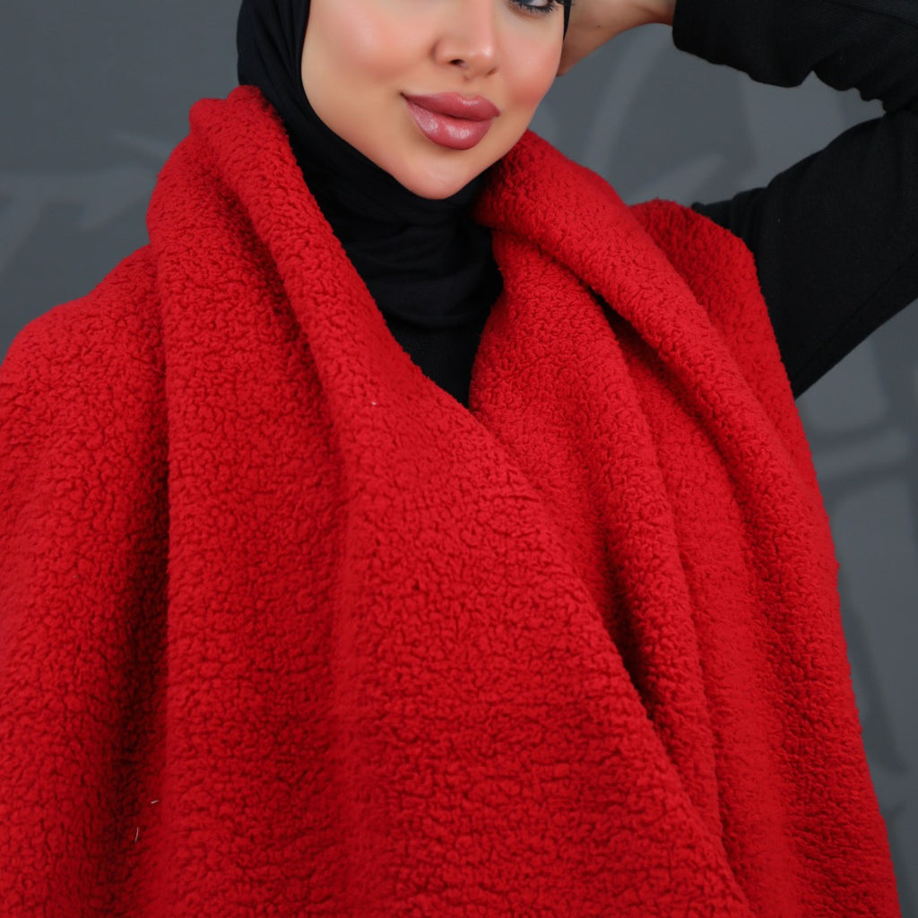 The Crimson Fringe Scarf