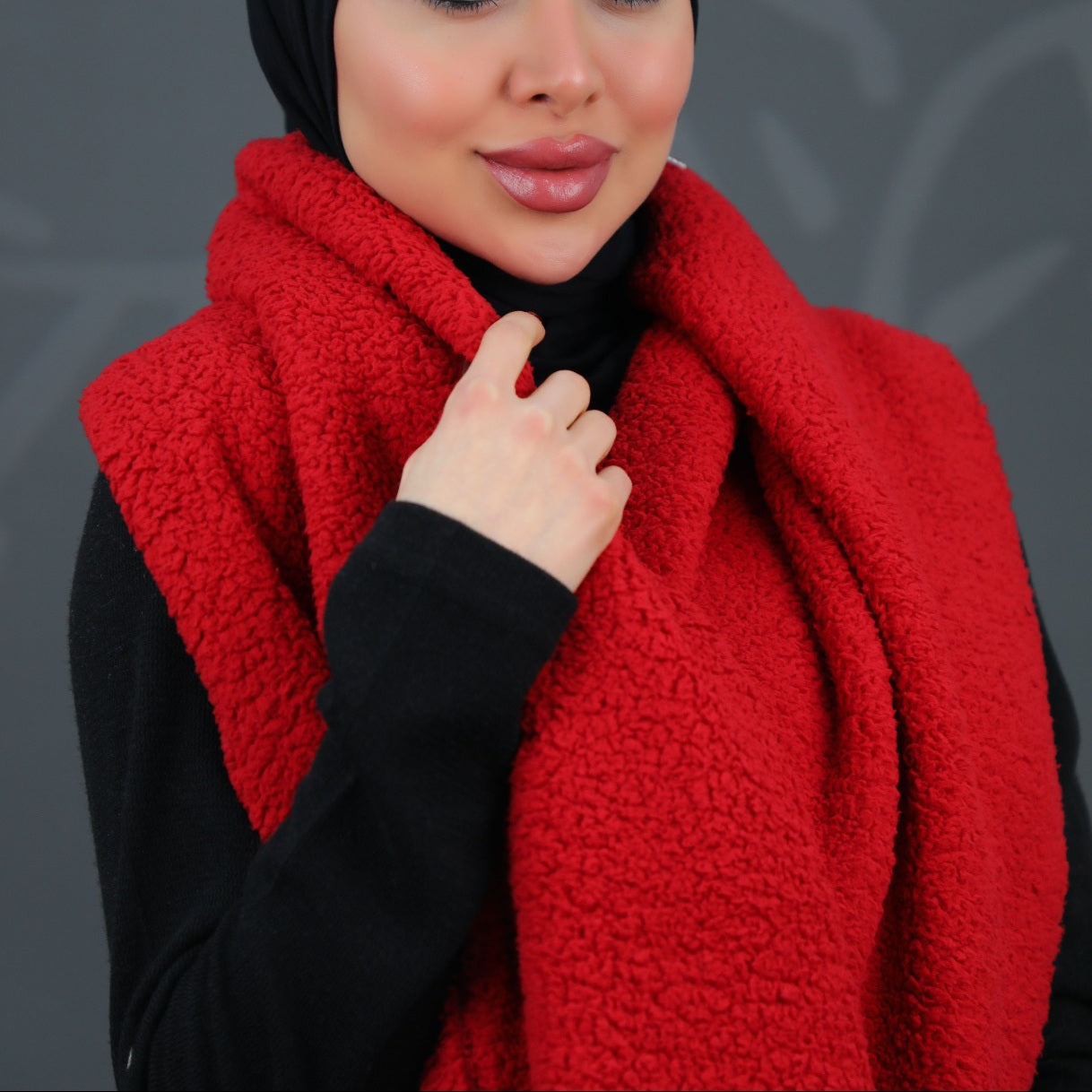 The Crimson Fringe Scarf