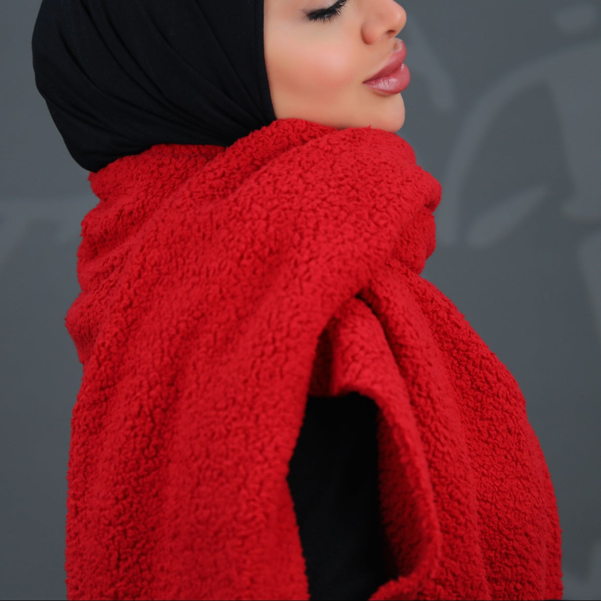 The Crimson Fringe Scarf