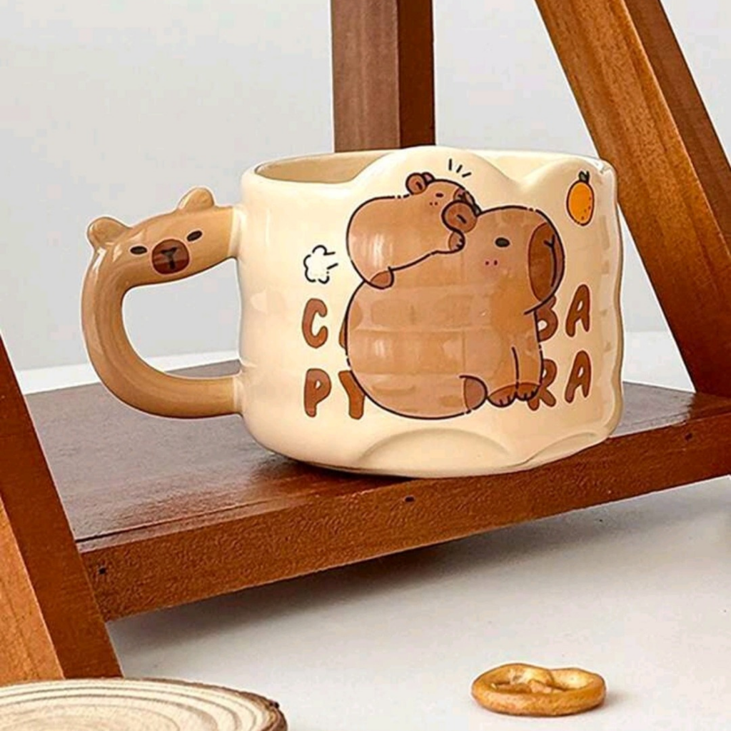 Set of 2 - CAPYBARA Ceramic Mugs