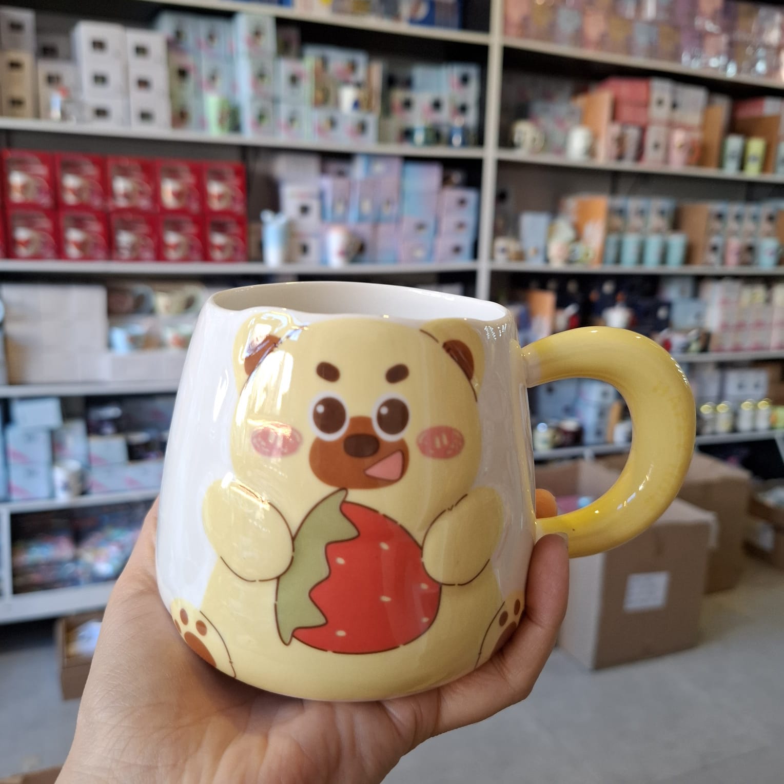 Cheerful Yellow Bear Mug